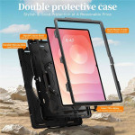 Силиконов гръб със стойка за Galaxy Tab S11 Ultra - черен - 0