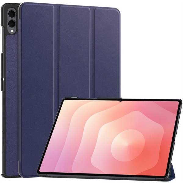 Кожен калъф със сгъващ се капак за Galaxy Tab S11 Ultra - тъмно син Кожен калъф със сгъващ се капак за Galaxy Tab S11 Ultra - тъмно син
