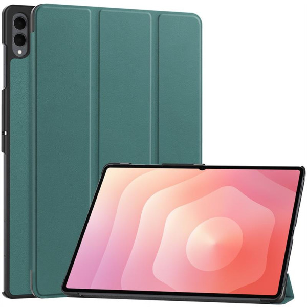 Кожен калъф със сгъващ се капак за Galaxy Tab S11 Ultra - тюркоазен Кожен калъф със сгъващ се капак за Galaxy Tab S11 Ultra - тюркоазен
