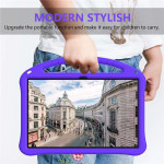 Силиконов гръб със стойка и дръжка за Samsung Galaxy Tab S10 Ultra - лилав - 2