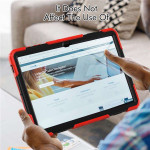 Силиконов гръб със стойка за Samsung Galaxy Tab S10 Ultra - червен - 2