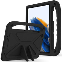 Силиконов гръб със стойка и дръжка за Samsung Galaxy Tab A9+/A11+ - черен