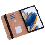 Кожен калъф с триъгълна шарка за Samsung Galaxy Tab A9+/A11+ - зелен - 3 Кожен калъф с триъгълна шарка за Samsung Galaxy Tab A9+/A11+ - зелен - 3