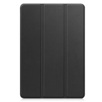 Кожен калъф със сгъващ се капак за Samsung Galaxy Tab S10 Lite / S10 FE / S9 FE  - черен