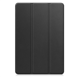 Кожен калъф със сгъващ се капак за Samsung Galaxy Tab S10 Lite / S10 FE / S9 FE  - черен