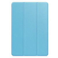 Кожен калъф със сгъващ се капак за Samsung Galaxy Tab S10 Lite / S10 FE / S9 FE - светло син
