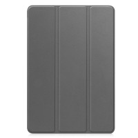 Кожен калъф със сгъващ се капак за Samsung Galaxy Tab S10 Lite / S10 FE / S9 FE - сив