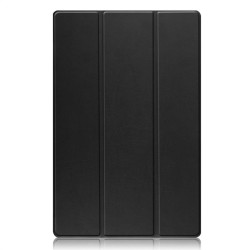 Кожен калъф със сгъващ се капак за Samsung Galaxy Tab S9 Ultra 5G - черен