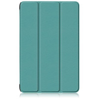 Кожен калъф със сгъващ се капак за Samsung Galaxy Tab S10 FE / S9 FE / S9 5G - тюркоазен