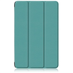 Кожен калъф със сгъващ се капак за Samsung Galaxy Tab S10 FE / S9 FE / S9 5G - тюркоазен