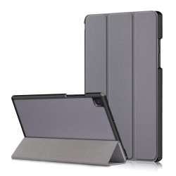 Кожен калъф със сгъващ се капак за Samsung Galaxy Tab A7 10.4 (2020) - сив