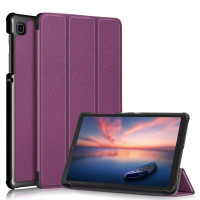 Кожен калъф със сгъващ се капак за Samsung Galaxy Tab A7 Lite - лилав