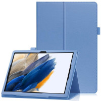 Кожен калъф за Samsung Galaxy Tab A8 10.5 (2021) - светло син
