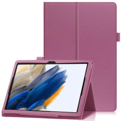 Кожен калъф за Samsung Galaxy Tab A8 10.5 (2021) - лилав
