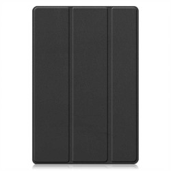 Кожен калъф със сгъващ се капак за Samsung Galaxy Tab A8 10.5 (2021) - черен