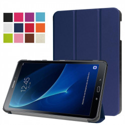Кожен калъф със сгъващ се капак за Samsung Galaxy Tab A 10.1 T580 - син