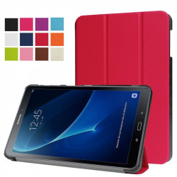 Кожен калъф със сгъващ се капак за Samsung Galaxy Tab A 10.1 T580 - червен