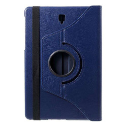 Кожен калъф за Samsung Galaxy Tab S4 10.5 инча с въртяща поставка - син