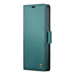 Кожен калъф страничен flip марка CASEME за Xiaomi 14 Ultra &ndash; син