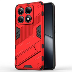 Хибриден гръб със стойка марка BIBERCAS за Xiaomi 14T Pro - червен