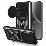 Хибриден гръб със стойка и слайдър за камера за Xiaomi 15 Ultra - черен