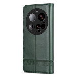 Кожен калъф страничен flip марка AZNS за Xiaomi 15 Ultra &ndash; тъмно зелен - 2