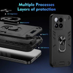 Хибриден гръб със стойка за Xiaomi 15 - черен - 2