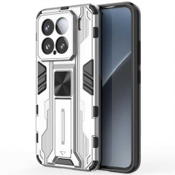 Хибриден гръб със стойка за Xiaomi 15 - сив