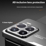 Алуминиев гръб за Xiaomi 15 - черен със сребрист ръб - 0