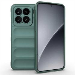 Подсилен силиконов гръб на ленти за Xiaomi 15 - зелен