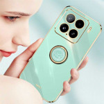 Силиконов гръб със стойка тип пръстен марка XINLI за Xiaomi 15 - зелен - 1