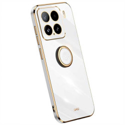 Силиконов гръб със стойка тип пръстен марка XINLI за Xiaomi 15 - бял