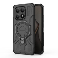 Хибриден гръб с кръгла метална стойка за Xiaomi 15T - черен