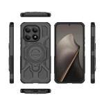 Хибриден гръб с кръгла метална стойка за Xiaomi 15T - черен - 3