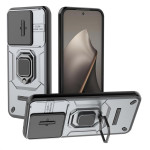 Хибриден гръб със стойка и слайдър за камера за Xiaomi 15T - сив