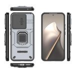 Хибриден гръб със стойка и слайдър за камера за Xiaomi 15T - сив - 3