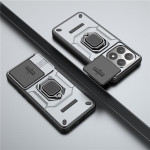 Хибриден гръб със стойка и слайдър за камера за Xiaomi 15T - сив - 2