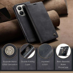 Калъф страничен flip марка CASEME за Xiaomi 15T – черен - 1 Калъф страничен flip марка CASEME за Xiaomi 15T – черен - 1