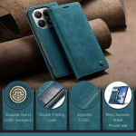 Калъф страничен flip марка CASEME за Xiaomi 15T – тюркоазен - 1 Калъф страничен flip марка CASEME за Xiaomi 15T – тюркоазен - 1