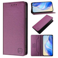 Кожен калъф страничен flip марка RINACASIS за Xiaomi 15T – лилав