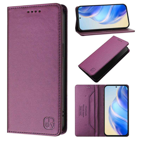 Кожен калъф страничен flip марка RINACASIS за Xiaomi 15T – лилав Кожен калъф страничен flip марка RINACASIS за Xiaomi 15T – лилав