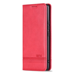 Кожен калъф страничен flip марка AZNS за Xiaomi 15T Pro  – червен