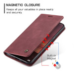 Калъф страничен flip марка CASEME за Xiaomi 15T Pro – винено червен - 2