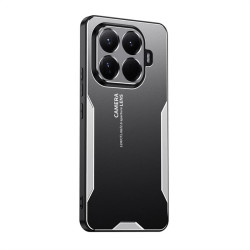 Алуминиев гръб за Xiaomi 15T Pro - черен със сребрист ръб