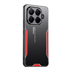 Алуминиев гръб за Xiaomi 15T Pro  - черен с червен ръб