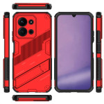 Хибриден гръб със стойка марка BIBERCAS за Xiaomi Redmi 15C 4G/5G ( 173.2мм) - червен - 0