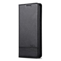 Кожен калъф страничен flip марка AZNS за Xiaomi 17 Ultra – черен