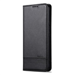 Кожен калъф страничен flip марка AZNS за Xiaomi 17 Ultra – черен