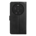 Кожен калъф тип портмоне за Xiaomi 17 Ultra - черен - 0 Кожен калъф тип портмоне за Xiaomi 17 Ultra - черен - 0