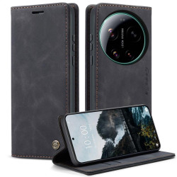 Калъф страничен flip марка CASEME за Xiaomi 17 Ultra – черен